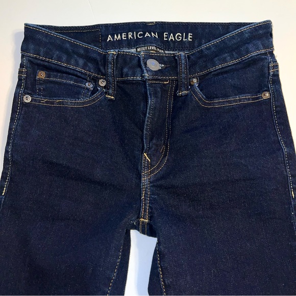 American Eagle Next Level Flex Mid Rise Skinny Jeans Sz 28x30 - Picture 2 of 11